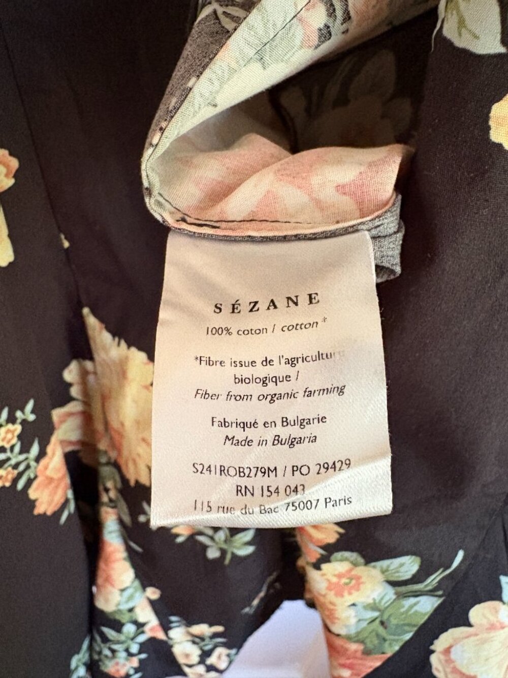 Sezane Solitta Dress Pila Print - Picture 6 of 7